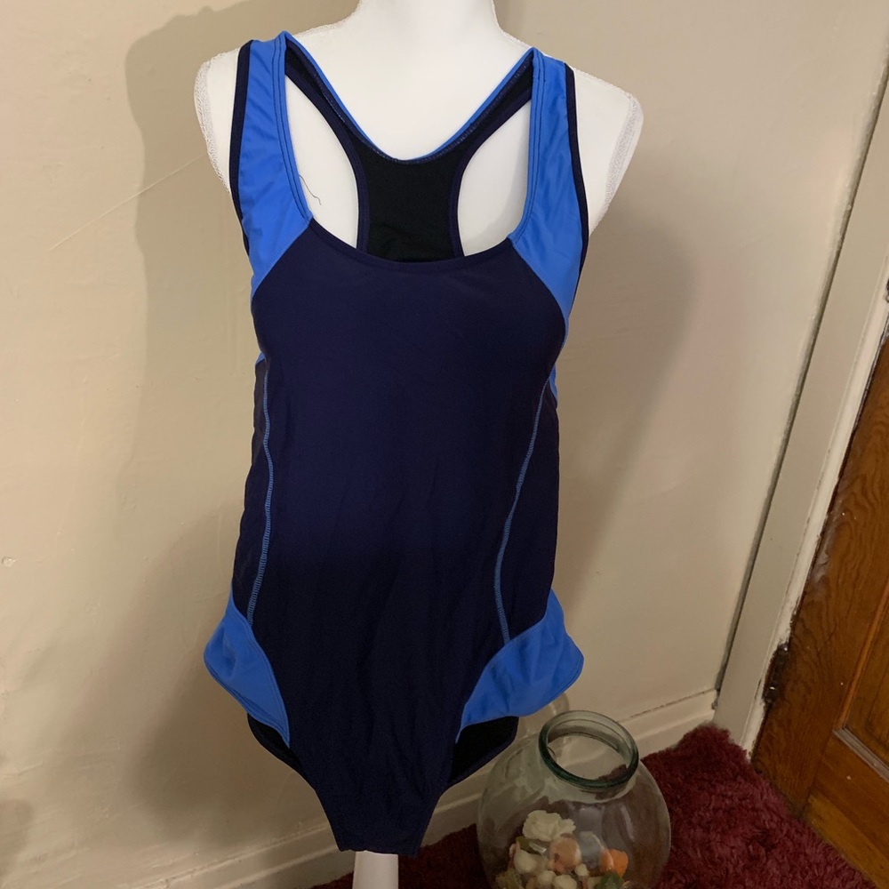 Black and blue Swimwear